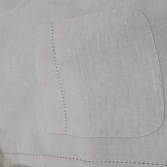 Crazy Horse By Liz Claiborne Linen Blend Button Up Blouse Size S - Picture 6 of 16